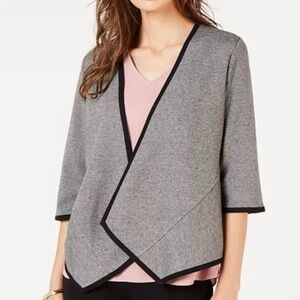 Alfani Gray and Black Women's Cardigan